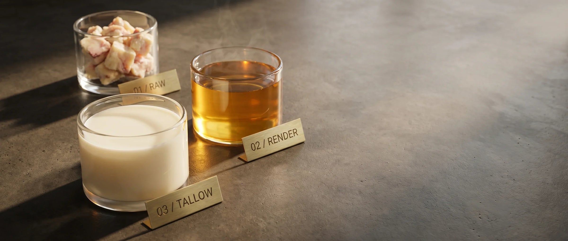 Zipset beef tallow composition