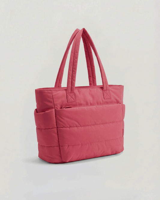 The Puffer Tote Bag | Red