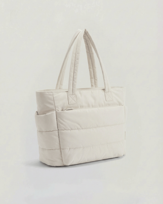The Puffer Tote Bag | White